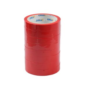 Office 1 Тиксо, 18 mm x 60 m, червено, 8 броя