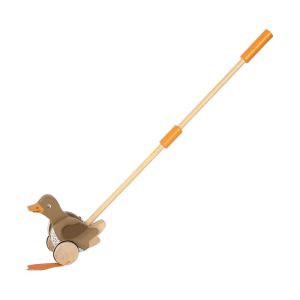 Small Foot Играчка пате за бутане, дървена, с движеща се глава