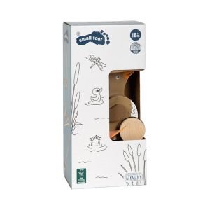 Small Foot Играчка пате за бутане, дървена, с движеща се глава