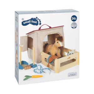 Small Foot Комплект конче с конюшня и аксесоари, в чанта