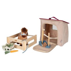 Small Foot Комплект конче с конюшня и аксесоари, в чанта