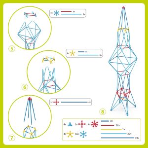 Beleduc Конструктор с бамбукови пръчици, XXL, 500 части