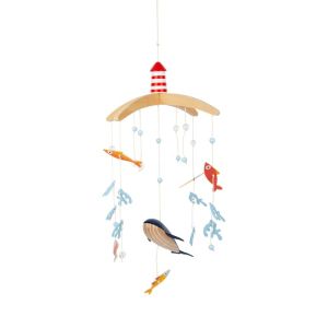 Small Foot Въртележка Океан, дървена, 25 х 25 х 40 cm