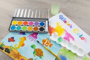 Eberhard Faber Акварелни бои Winner, с палитра, 12 цвята