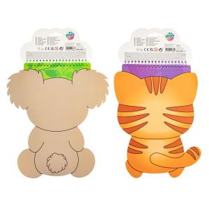 Moxy Книжка за оцветяване, с форма на животно, с 6 молива, асорти, 48 броя