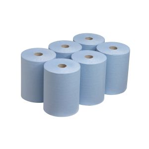 Кърпи за ръце Kimberly-Clark Scott Slimroll, руло, широчина 21 cm, дължина 165 m, сини, 6 броя