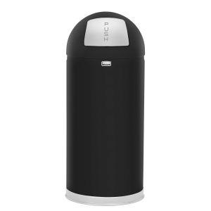 Кош Rubbermaid Easypush, метален, 56 L, черен