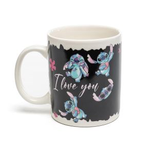 Stor Чаша Stitch & Angel, вълшебна, керамична, 325 ml