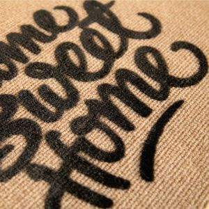 Изтривалка Olivo Zeus - Home Sweet Home, 100% полиестер, 40 х 70 cm, бежова