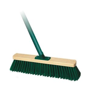 Метла York, индустриална, дървена, 60 cm, зелена