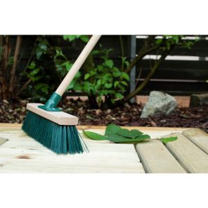 Метла York, индустриална, дървена, 60 cm, зелена