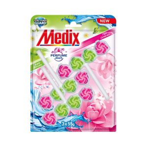 Ароматизатор за тоалетна Medix Perfume Duet Apple & Pink, 55 g, 3 броя