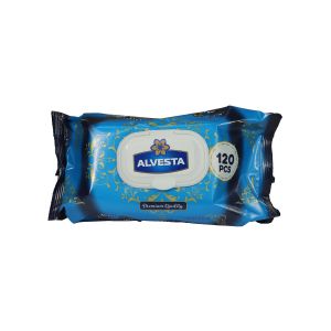 Мокри кърпи Alvesta Jumbo, с капак, 120 броя