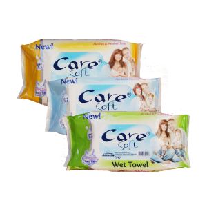 Мокри кърпи Care Soft, 3 цвята, 72 броя