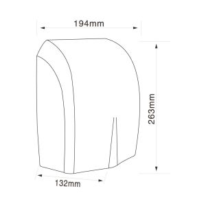 Сешоар за ръце Faneco Mistral Pro, 1500 W, бял, 26.3 х 19.4 х 13.2 cm