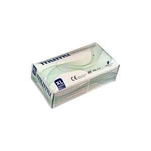 Ръкавици Mumu, латексови, XL, с пудра, 100 броя