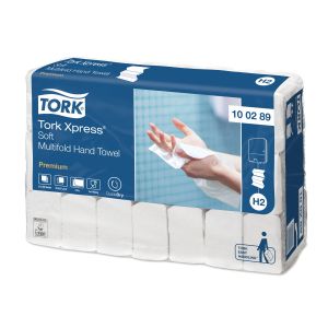 Кърпи за ръце Tork Xpress H2, двупластови, целулозни, 150 къса, 21 броя