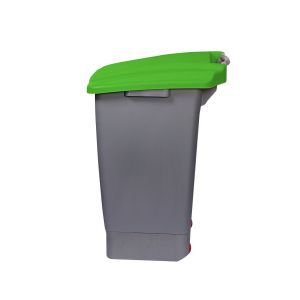 Кош за отпадъци Planet, за разделно събиране, с педал, пластмасов, 70 L, зелен