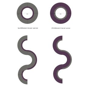 Табуретка RFG Zara, кръгла, дамаска, 450 х 450 х 450 mm, сива