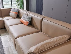 Табуретка RFG Kiano, квадратна, екокожа, 750 х 880 х 420 mm, кафява