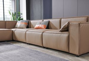 Табуретка RFG Kiano, квадратна, екокожа, 750 х 880 х 420 mm, кафява