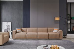 Табуретка RFG Kiano, квадратна, екокожа, 750 х 880 х 420 mm, кафява