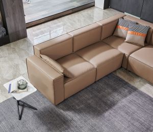 Табуретка RFG Kiano, квадратна, екокожа, 750 х 880 х 420 mm, кафява