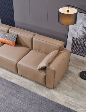 Табуретка RFG Kiano, квадратна, екокожа, 750 х 880 х 420 mm, кафява