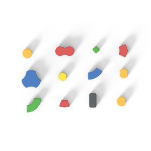 Табуретка RFG Cube, квадратна, екокожа, 60 х 60 х 43 cm, синя