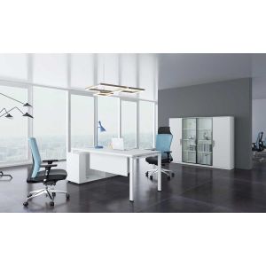 Бюро RFG Monaco, 1400 х 700 х 750 mm, ПДЧ 25 mm, метални крака, бяло