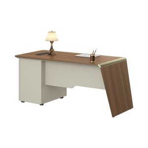 Бюро RFG Elmaz, с контейнер, 1800 х 800 х 760 mm, ПДЧ 40 mm, дъб и сиво