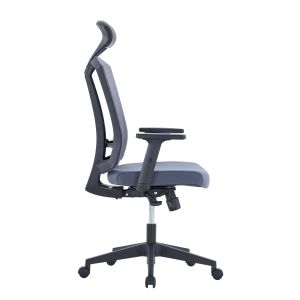 Ергономичен офис стол RFG Primo HB, дамаска и меш, до 130 kg, сив