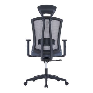 Ергономичен офис стол RFG Primo HB, дамаска и меш, до 130 kg, сив