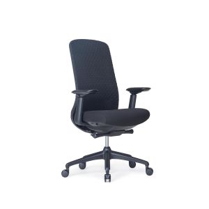 Ергономичен стол RFG Style W, дамаска, до 130 kg, черен