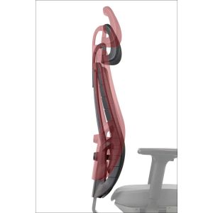 Ергономичен стол RFG Artur HB, дамаска и меш, до 150 kg, тъмносива седалка, черна облегалка