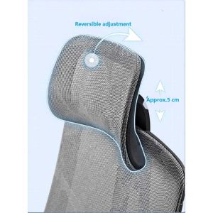 Ергономичен стол RFG Artur HB, дамаска и меш, до 150 kg, черна седалка, черна облегалка