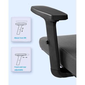 Ергономичен стол RFG Artur HB, дамаска и меш, до 150 kg, черна седалка, черна облегалка