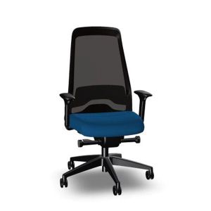 Ергономичен стол Interstuhl Every EV217, текстил, Synchronous механизъм, полиамидна основа, тъмносин