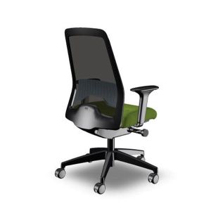 Ергономичен стол Interstuhl Every EV216, текстил, Synchronous механизъм, полиамидна основа, зелен