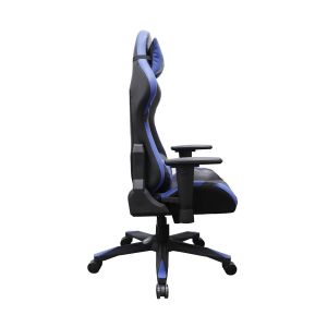 Геймърски стол RFG Race@Star, екокожа, полиамидна основа, до 130 kg, черна седалка, синя облегалка