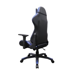 Геймърски стол RFG Race@Star, екокожа, полиамидна основа, до 130 kg, черна седалка, синя облегалка