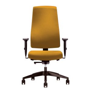 Ергономичен стол Interstuhl Goal 24/7, текстил, Synchronous механизъм, полиамидна основа, до 150 kg, жълт