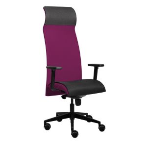 Ергономичен стол Tronhill Solium Executive, дамаска и меш, Synchronous механизъм, до 120 kg, бордо