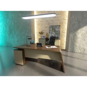 Ергономичен стол RFG STAR HB, дамаска и меш, Synchronous механизъм, до 150 kg, черна седалка, синя облегалка