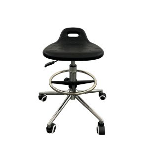 Лабораторен работен стол RFG Labsit Ring, висок, полиуретан, до 130 kg, черен