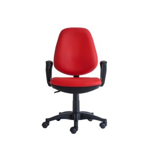 Ергономичен стол RFG Presto Black, екокожа, до 120 kg, червен