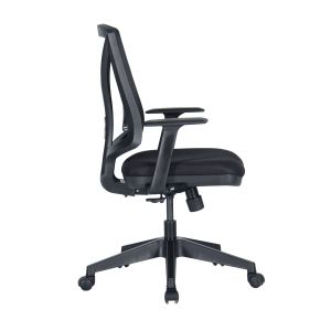 Офис стол RFG Joy 001 W, дамаска и меш, до 120 kg, черен