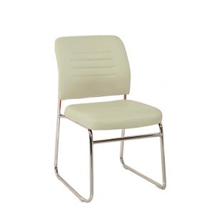 Посетителски стол RFG Iron M, екокожа, метална основа, до 120 kg, бежов