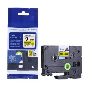 Лента Brother TZE621, 9 mm, черен печат върху жълта лента