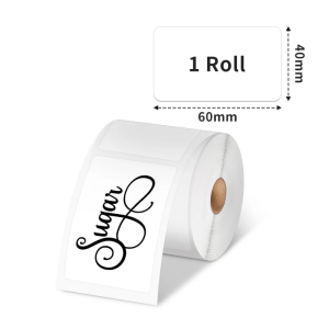 Phomemo Етикети за термопринтер XP4060, на ролка, бели, 4 х 6 cm, 130 етикета